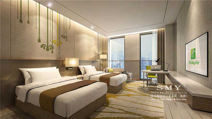 成都新會展中心假日酒店標間客房設計效果圖