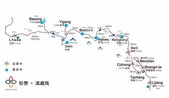 松贊如美山居、然烏來古山居路線圖
