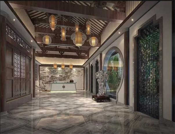 快捷酒店大堂裝修設計圖片12101