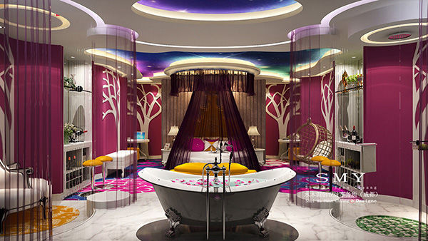 酒店裝修設(shè)計、情侶主題設(shè)計